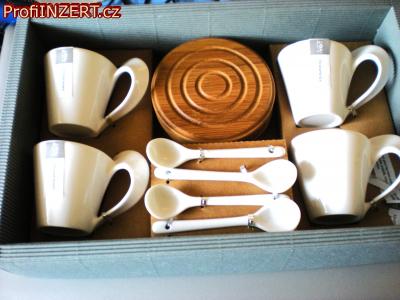 Obrázek k inzerátu: Servírovací sada z bílé keramiky dárková Obrázek k inzerátu: Servírovací sada z bílé keramiky dárková