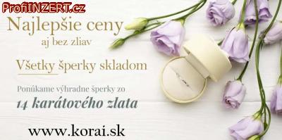 Obrázek k inzerátu: Skvelé zľavy na zlaté šperky zo 14k zlata Korai Obrázek k inzerátu: Skvelé zľavy na zlaté šperky zo 14k zlata Korai