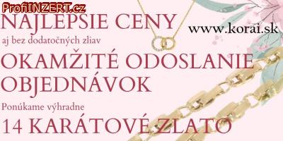 Obrázek k inzerátu: Najlepšie zľavy na zlaté šperky zo 14k zlata Korai Obrázek k inzerátu: Najlepšie zľavy na zlaté šperky zo 14k zlata Korai